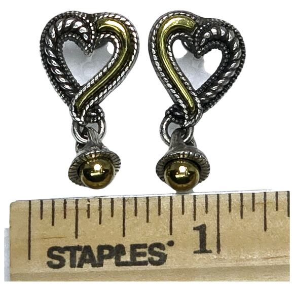 3 Brighton Dangle Earrings Callie Ophelia Heart Bohemian Silver Plated Gold Tone - Picture 3 of 9